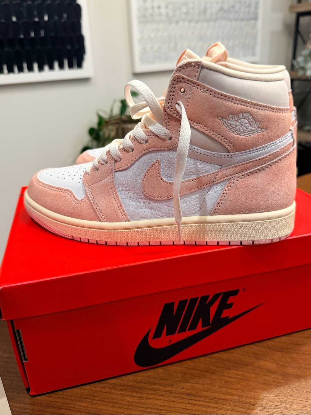 Nike Air Jordan 1 High WMNS - Soft Pink & White